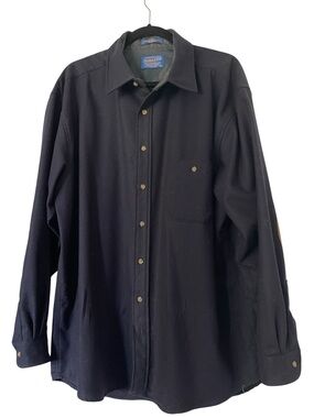 Pendleton Men’s Navy Wool Button-up Size XL Trail Shirt